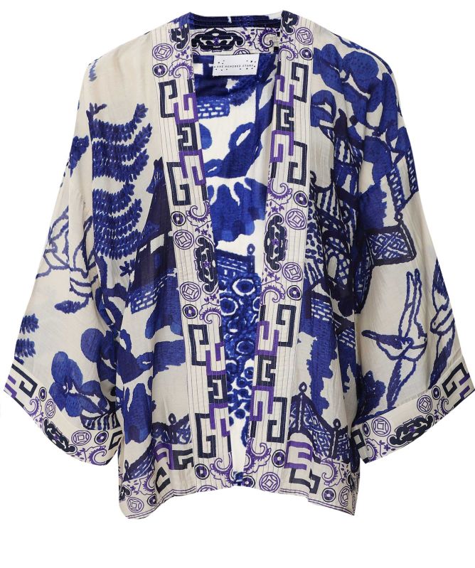 One Hundred Stars Giant Willow Blue Kimono
