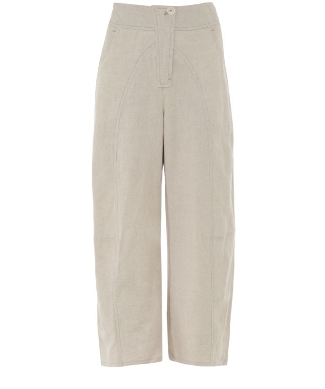 Lurdes Bergada Barrel Leg Linen Pants