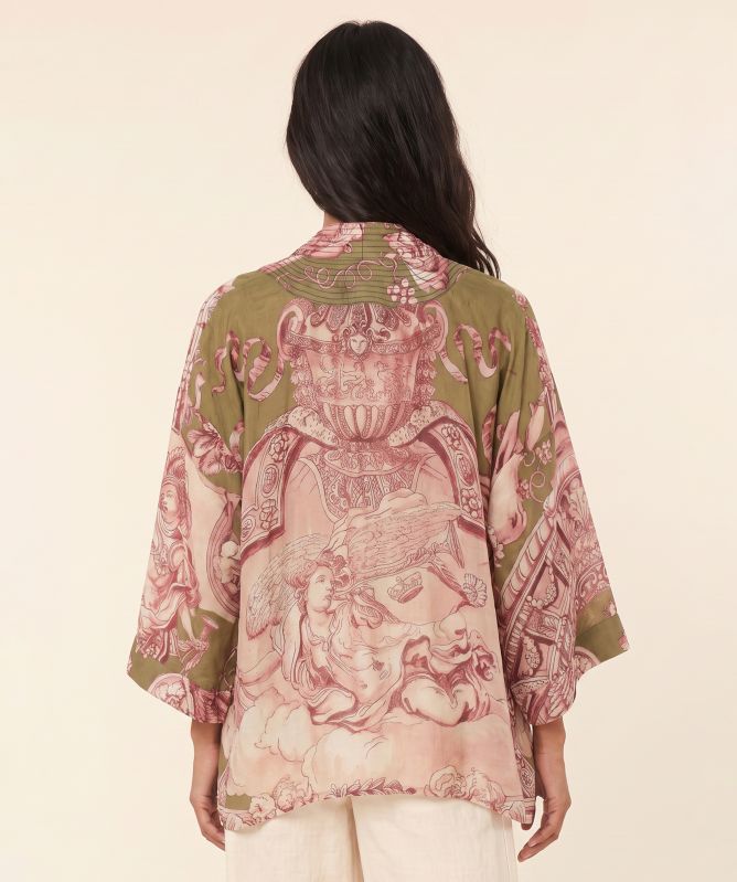 One Hundred Stars Angels Olive Kimono