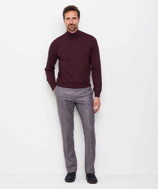 Berwich Slim Fit POW Check Trousers