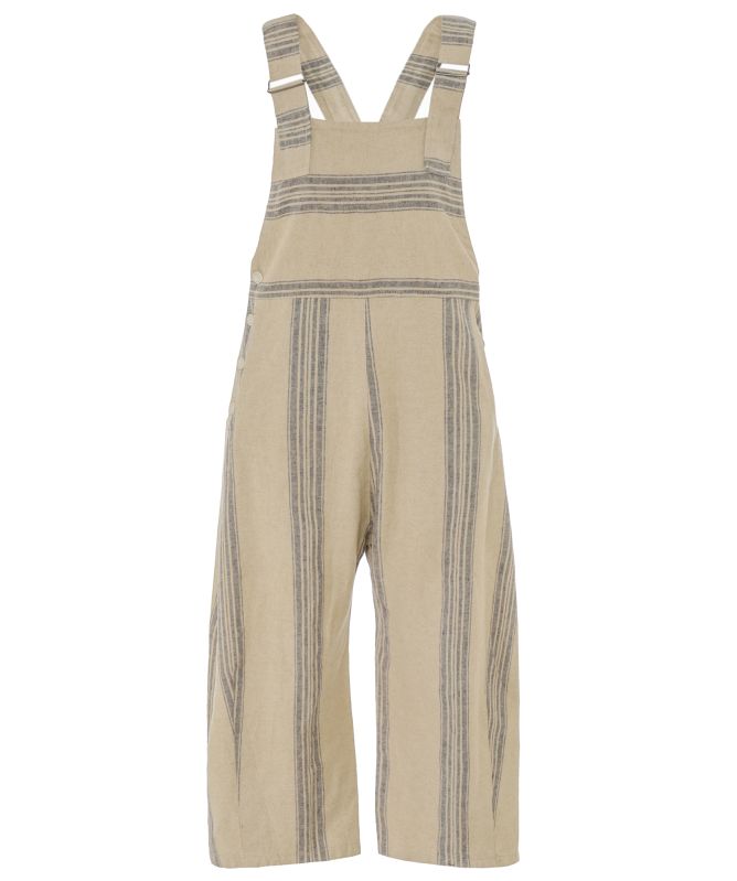 Lurdes Bergada Striped Linen-Blend Overalls