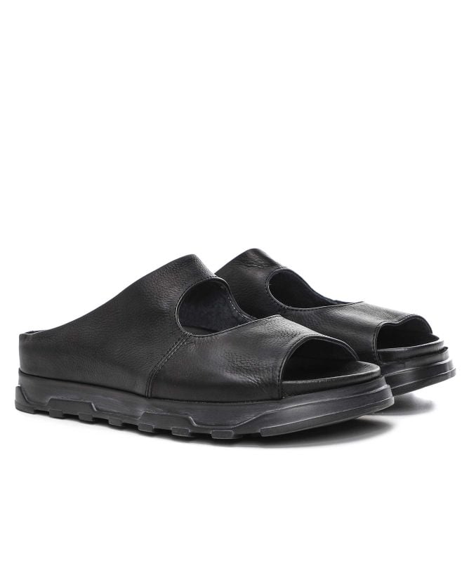Lofina Leather Cut-Out Sandals