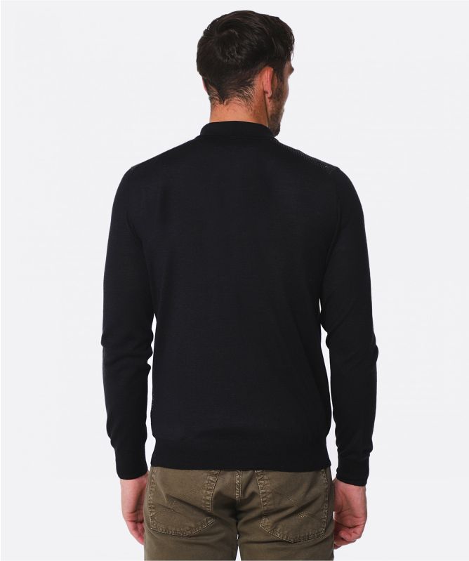 Gran Sasso Wool Silk Tennis Polo Shirt