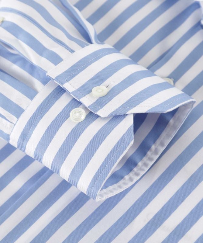 Stenstroms Fitted Body Stripe Twill Shirt