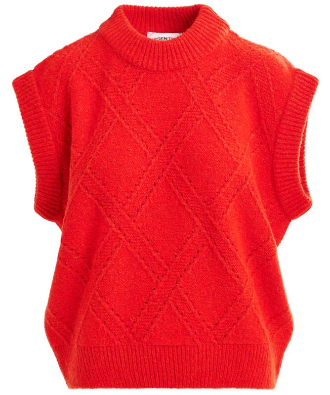 Essentiel Antwerp Import Cable-Knit Sleeveless Jumper