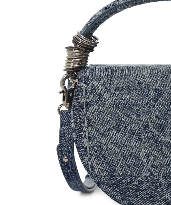 Replay Crescent Denim Top Handle Bag