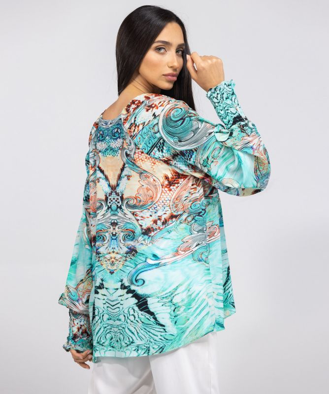 Inoa Gold Coast Silk Camilla V-Neck Top