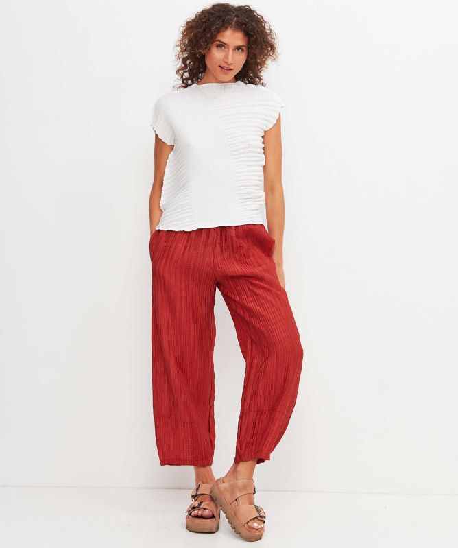 Thanny Pleated Cropped Trousers