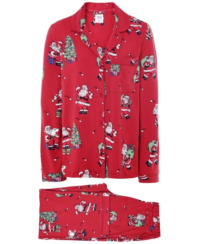 Chelsea Peers Christmas Santa Snowball Print Pyjamas
