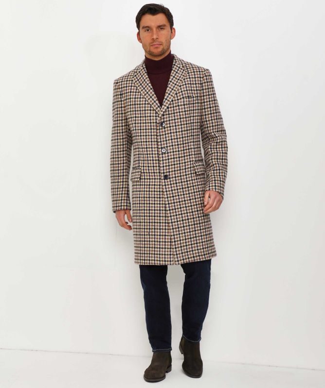 J. Blades Wool Check Coat