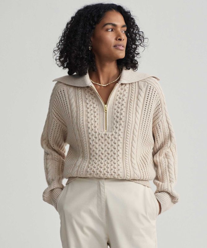 Varley Camello Cable Knit Jumper