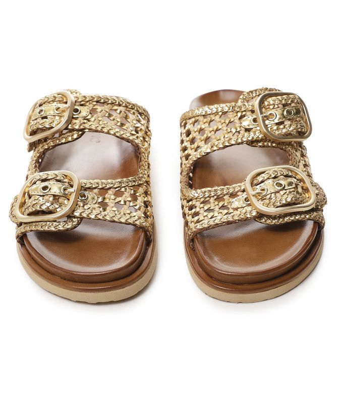 INUOVO Raffia Slider Sandals