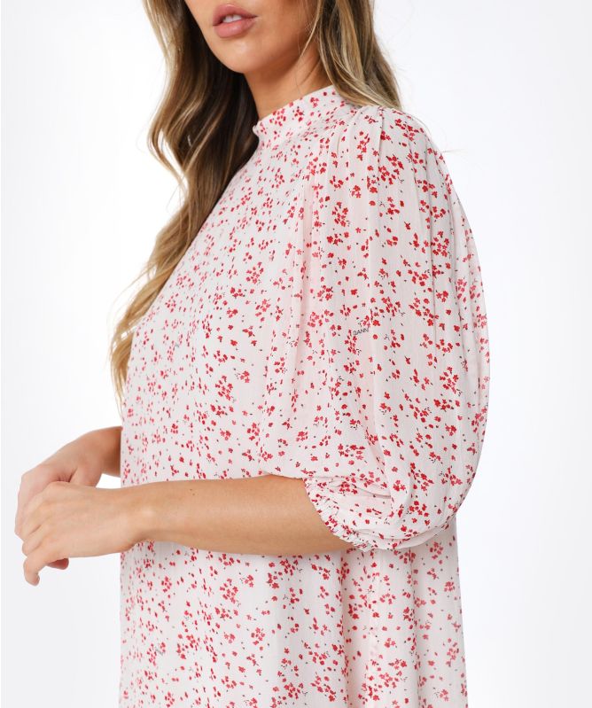 GANNI Printed Georgette Mini Dress