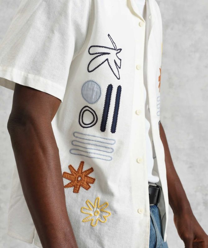 Wax London Abstract Applique Didcot Shirt