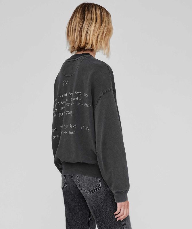 Anine Bing Jaci Lyrics Sweatshirt