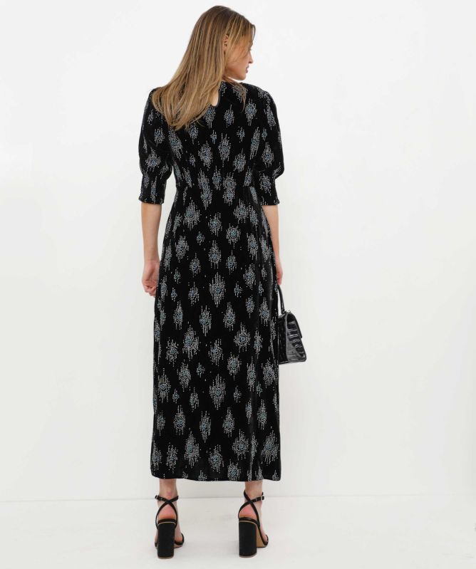 RIXO Lucile Glitter Midi Dress