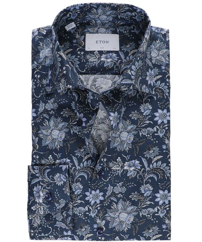 Eton Slim Fit Floral Twill Shirt