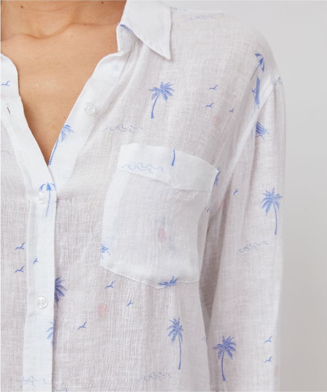 Rails Charlie Palmtree Linen Shirt