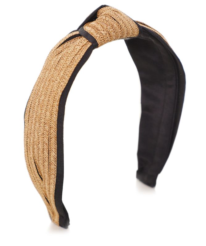 Jennifer Ouellette Straw Grosgrain Ribbon Headband