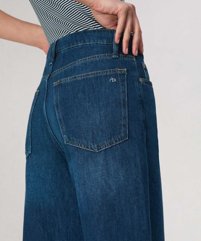 rag & bone The Logan Mid-Rise Wide Leg Jeans