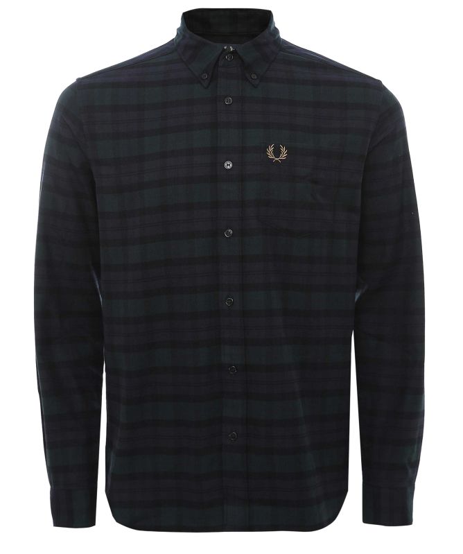 Fred Perry Brushed Black Watch Tartan Shirt