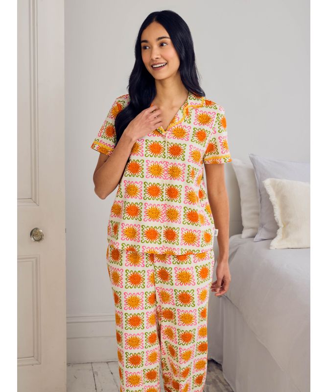 Chelsea Peers Sunshine Tile Print Long Pajamas