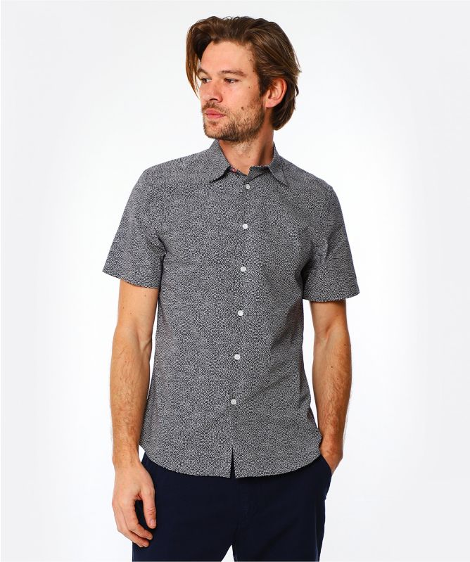 Paul Smith Tailored Fit Print Short Sleeve Shirt