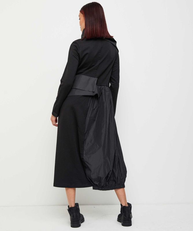 Bize Taffeta Balloon Midi Dress