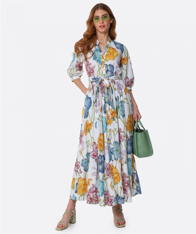 Hayley Menzies Cotton Floral Shirt Dress