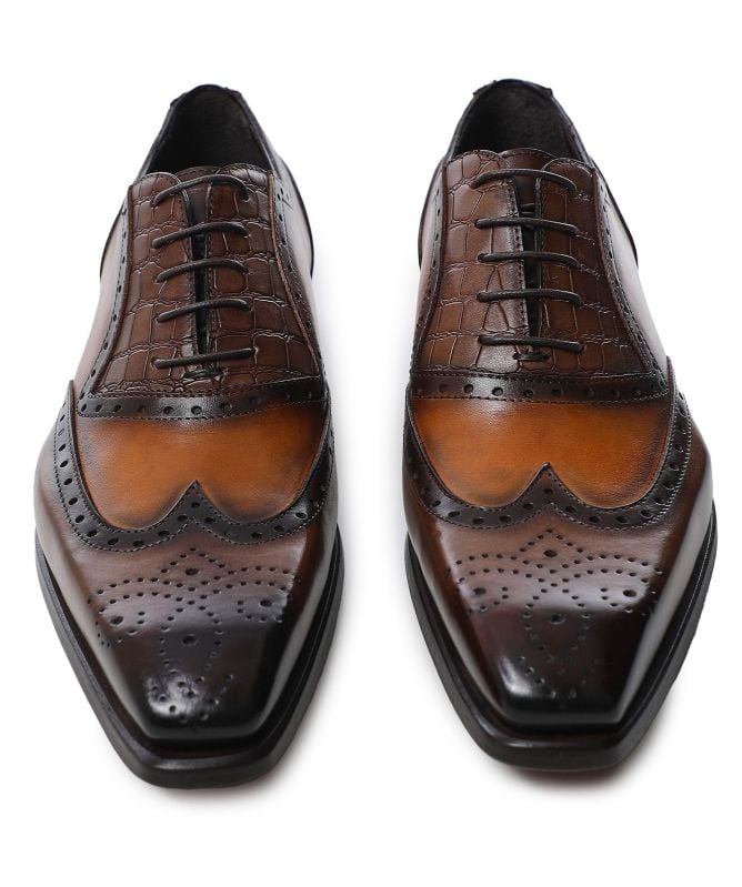 Jules B Leather Wing-Tip Oxford Brogues
