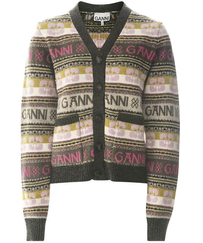 GANNI Wool Mix Cardigan