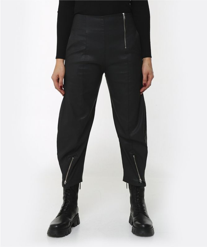 Lurdes Bergada Coated Zip Pants