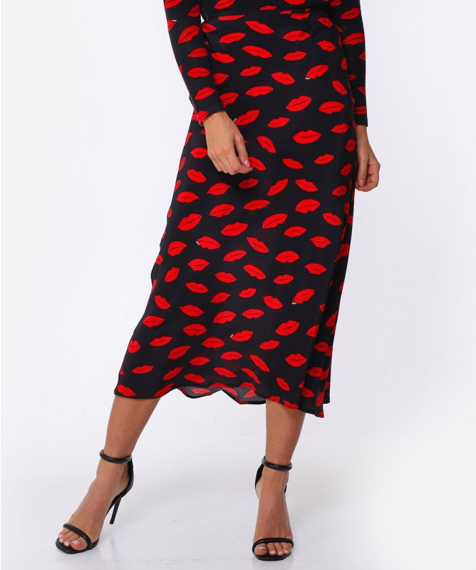 RIXO Kelly Silk Slip Skirt