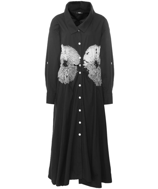 Bize Flower Print Shirt Dress