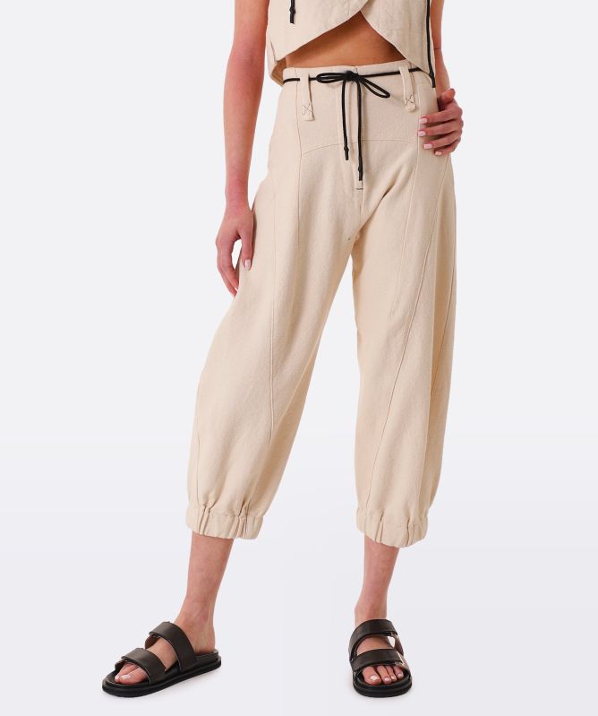 Lurdes Bergada Textured Cotton Pants