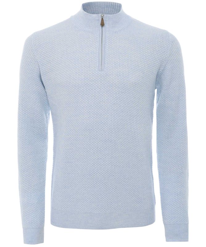 Stenstroms Textured Merino Half-Zip Jumper