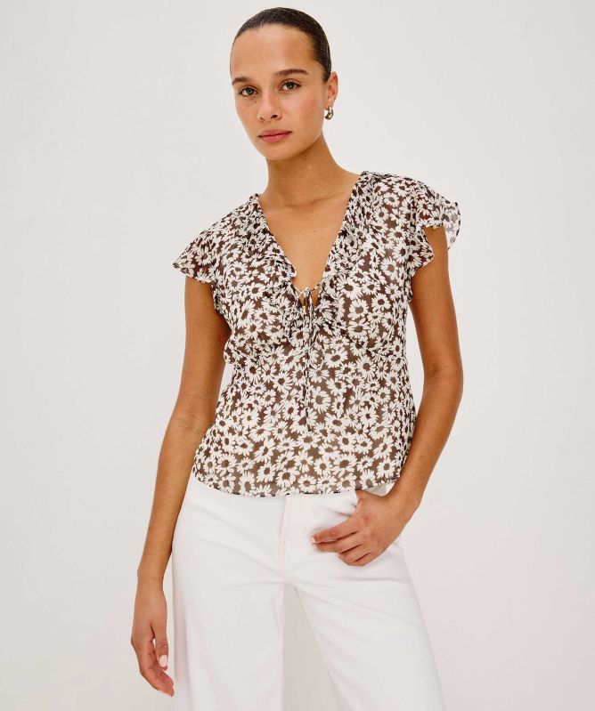 Rails Carmine Tie-Front Top