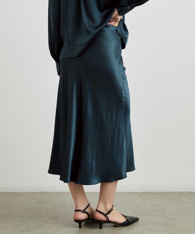 Rails Maya Satin Midi Skirt