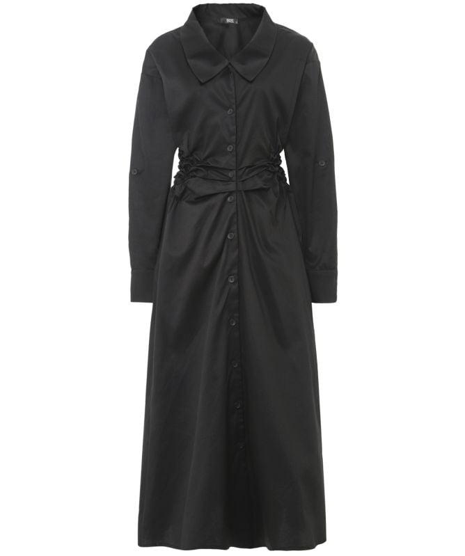 Bize Ruched Waist Shirt Dress