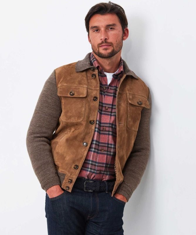 Jack Leathers Timesquare Suede Knit Jacket