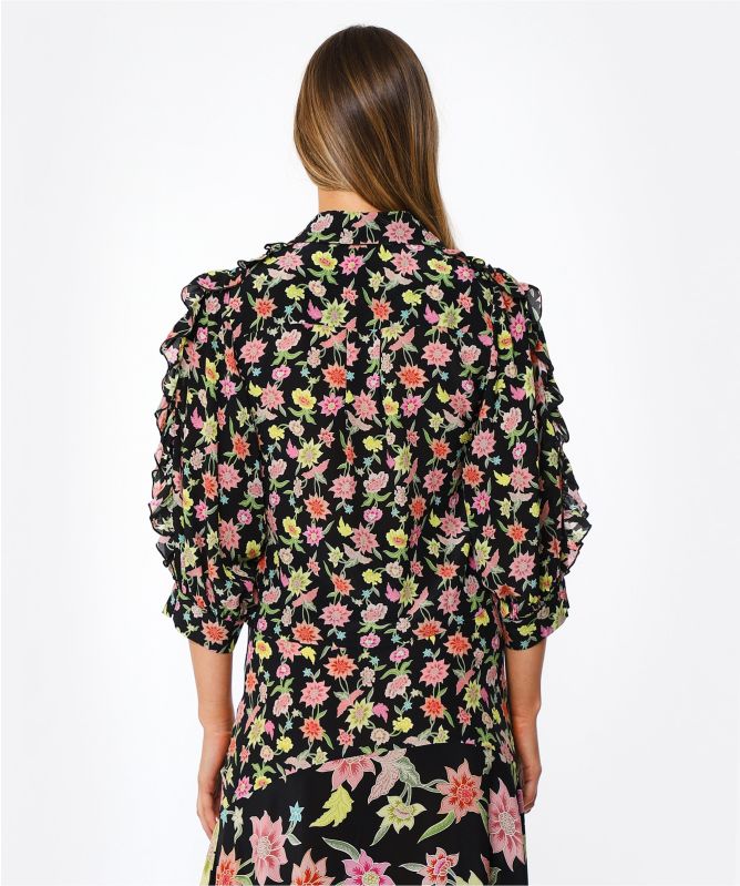 Hayley Menzies Dream In Colour Silk Tux Shirt