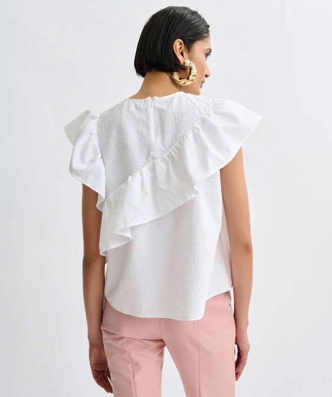Essentiel Antwerp Joojoo Asymmetrical Ruffle Top