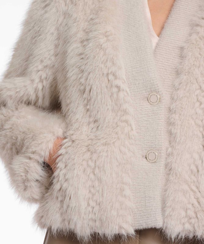 Rino and Pelle Chaimae Faux Fur Cardigan