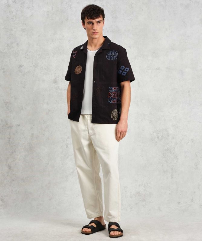 Wax London Doodle Embroidered Didcot Shirt