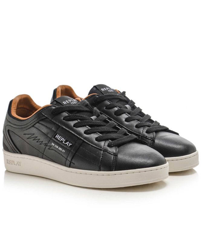 Replay Leather Smash Pro Lay Trainers