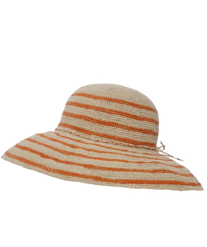Rabarany Raffia Stripe Hat
