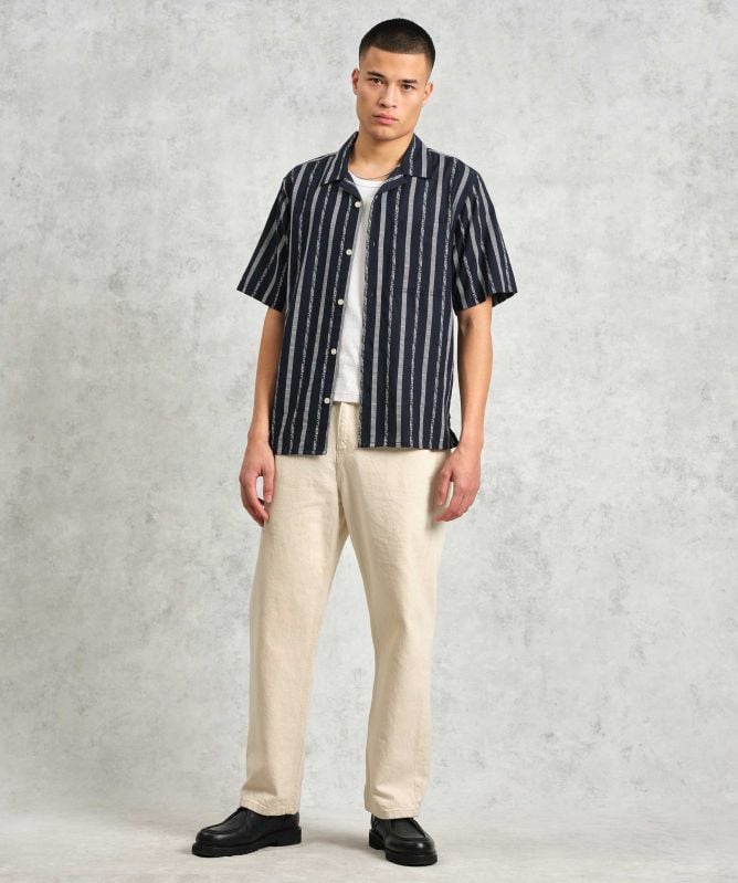 Wax London Fleck Stripe Didcot Shirt