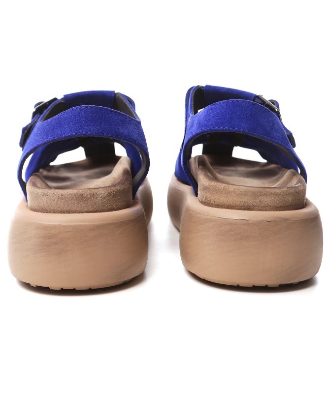 Lofina Suede Platform Cage Sandals