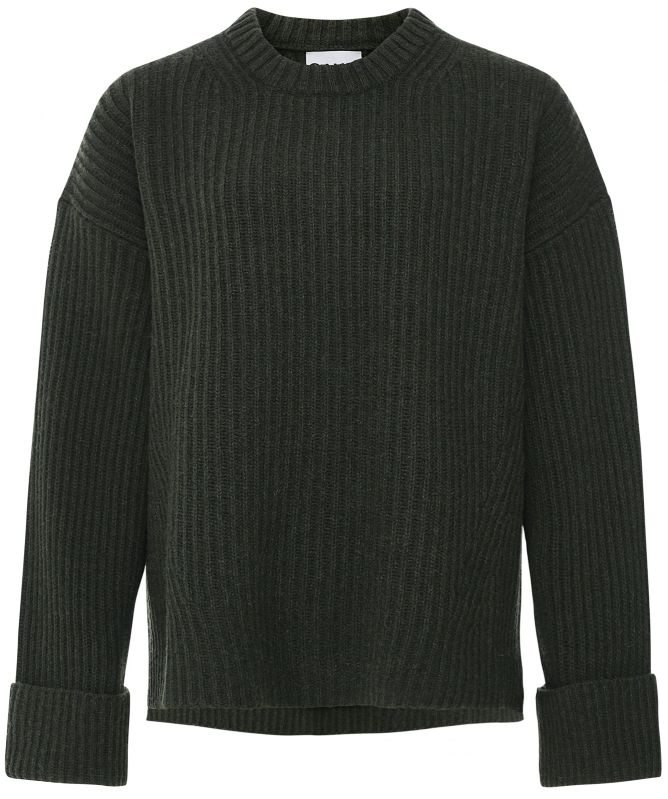 GANNI Recycled Ribbed Knit Sweater