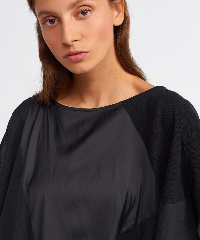 NU London Hemp Wide Collar Blouse